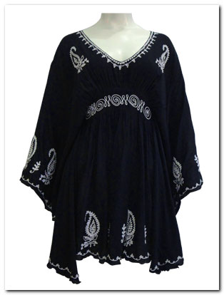 BBS022 Beach kaftan cover-up, poncho style one size fit to XL. - Beach ...